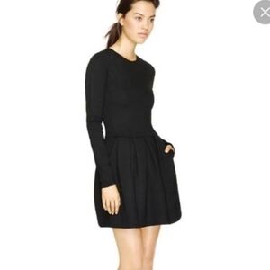 ARITZIA SUNDAY BEST black Tartine long sleeve pleated mini dress